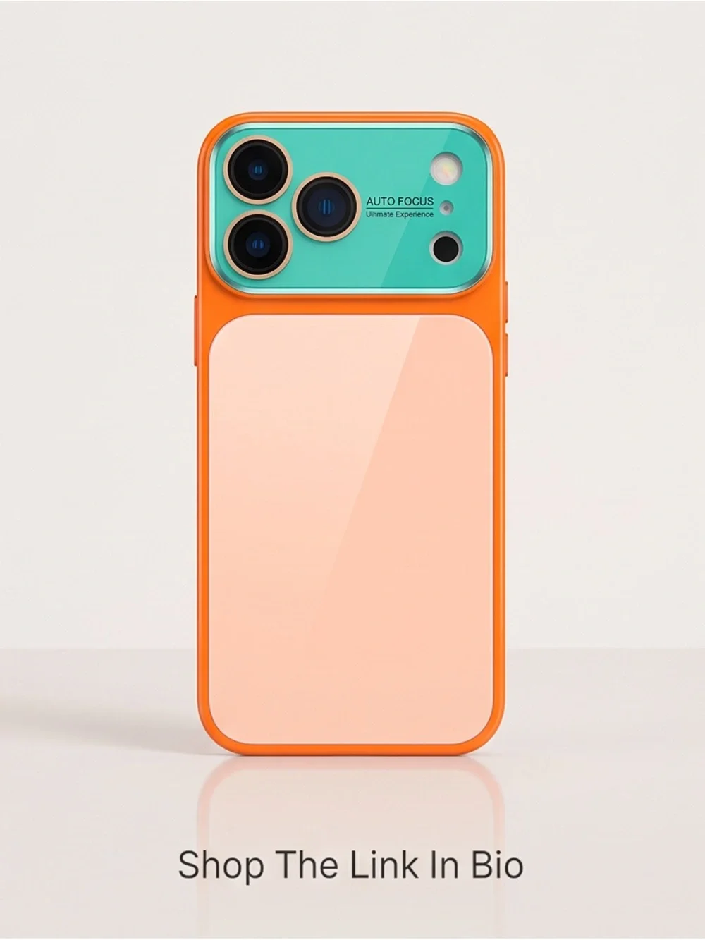 Vibrant Orange & Mint Camera Phone Case — Brand Unknown